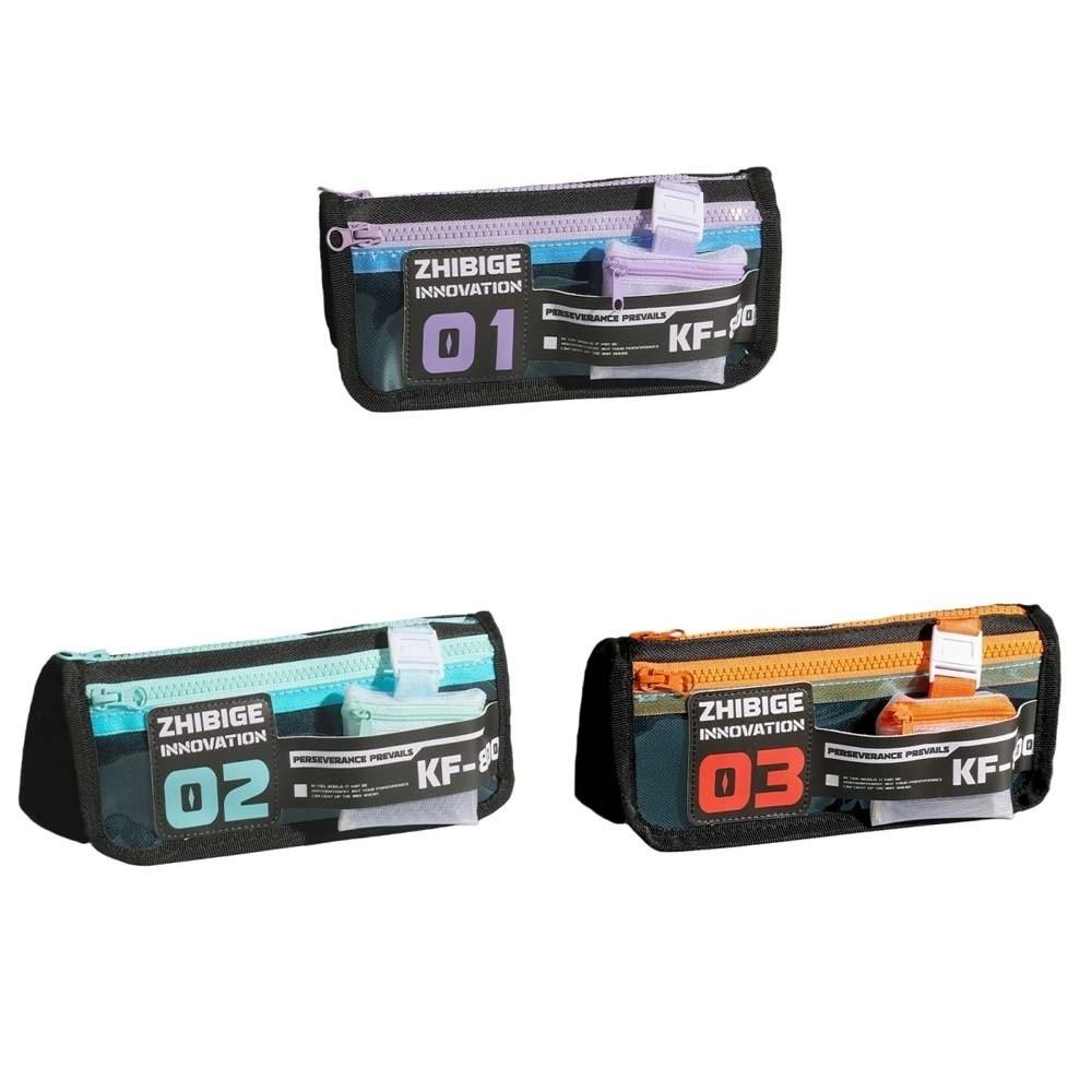 English Alphabet Racing Car Pen Bag Double-layer Boys Pencil Case  Stationery Holder