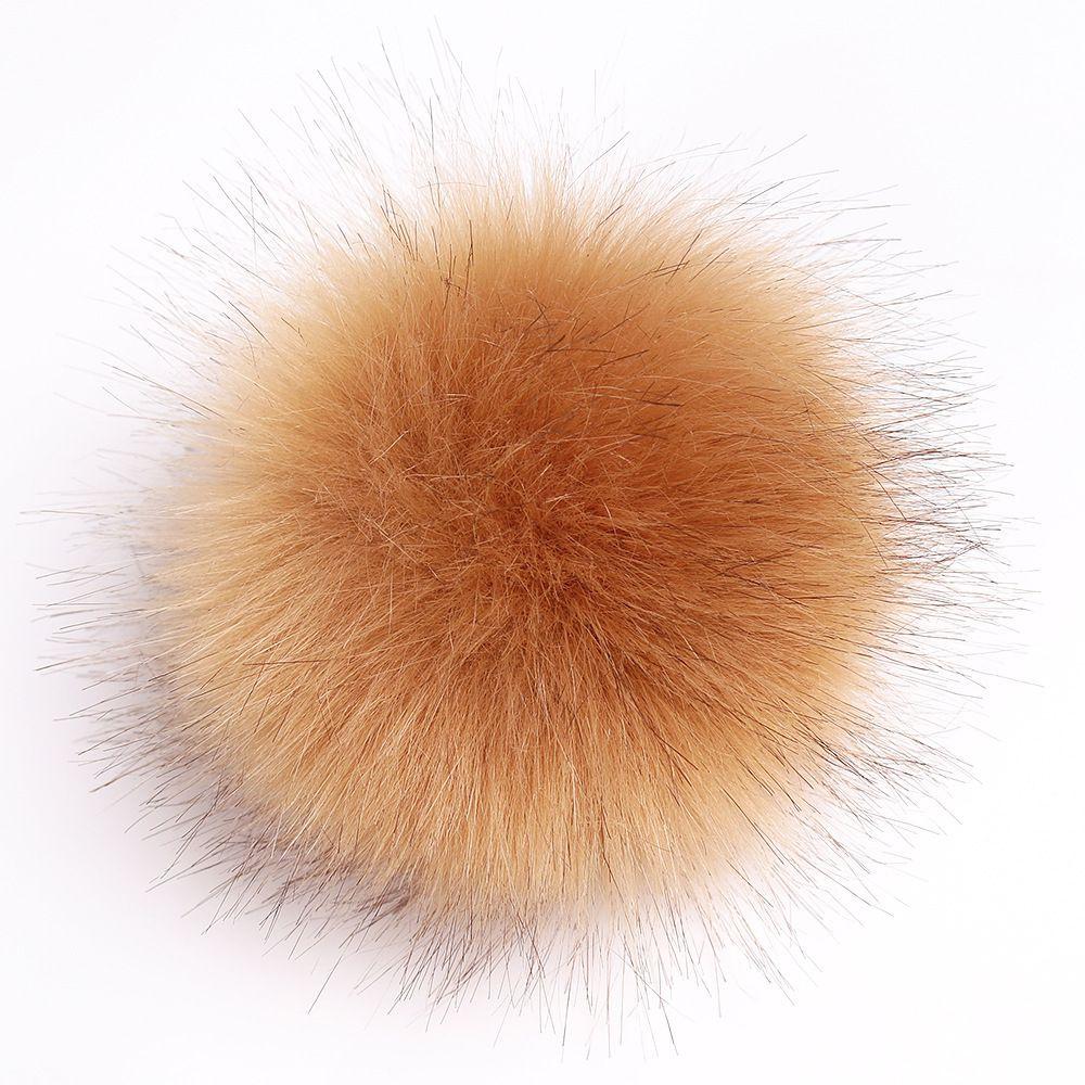Faux Women Diy Raccoon Fur Pom Poms Ball For Knitting Beanie Hats Accessories