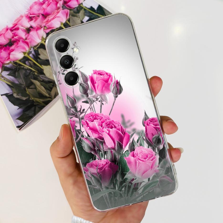 Чехол для Samsung Galaxy A05s SM-A057F Милый мультяшный чехол с кошкой Прозрачный силиконовый чехол для телефона для Samsung A05s A 05s Мягкий бампер