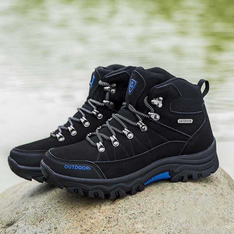 Men's Casual Hiking Boots Fashion High-top Sports Boots for Men Desert Ankle Boots Outdoor Non Slip Trekking Shoes Safety Shoes