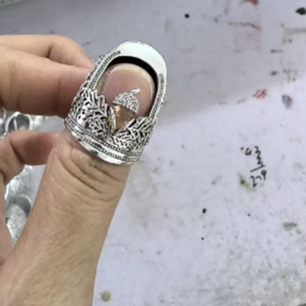 Metal Open Nail Acorn Thimble DIY Craft Embroidery Finger Protector Retro Sewing Thimble Household