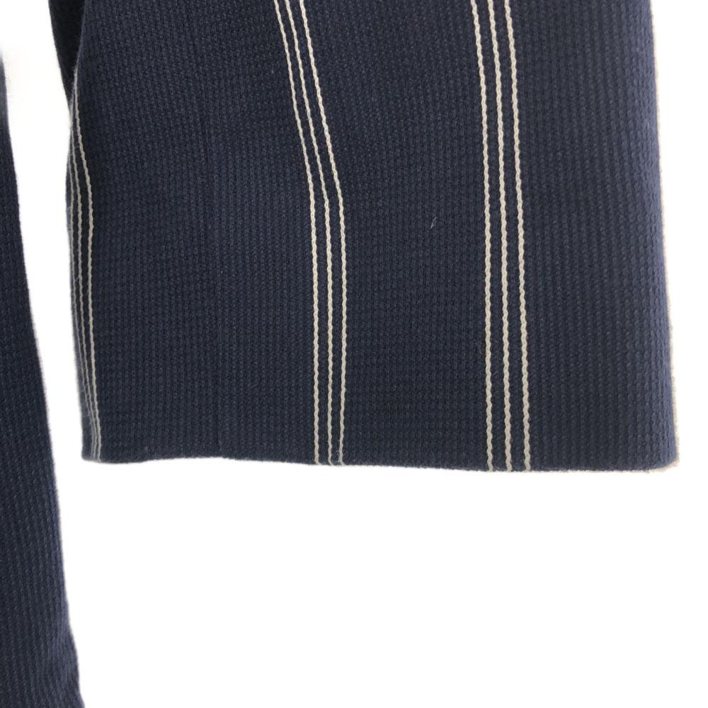 Kenzo 90-е Сделано в Японии Старый полосатый вышитый пиджак на заказ Темно-синий гольф Женский Б/У