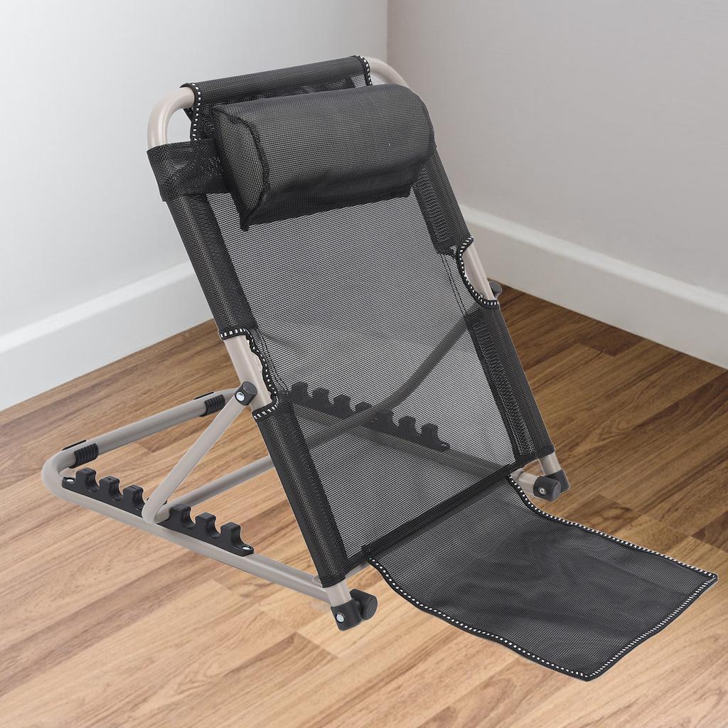 Регулируемая подъемная спинка кровати 6 положений Складная спинка кровати с подушкой для головы для чтения Уход за пациентом Размер S Черный