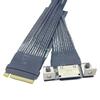 Удлинительный кабель M.2 на Oculink 4i, кабель с серебряным покрытием PCIe4.0 Gen4 для адаптера M.2 M Key NVME на SFF8611