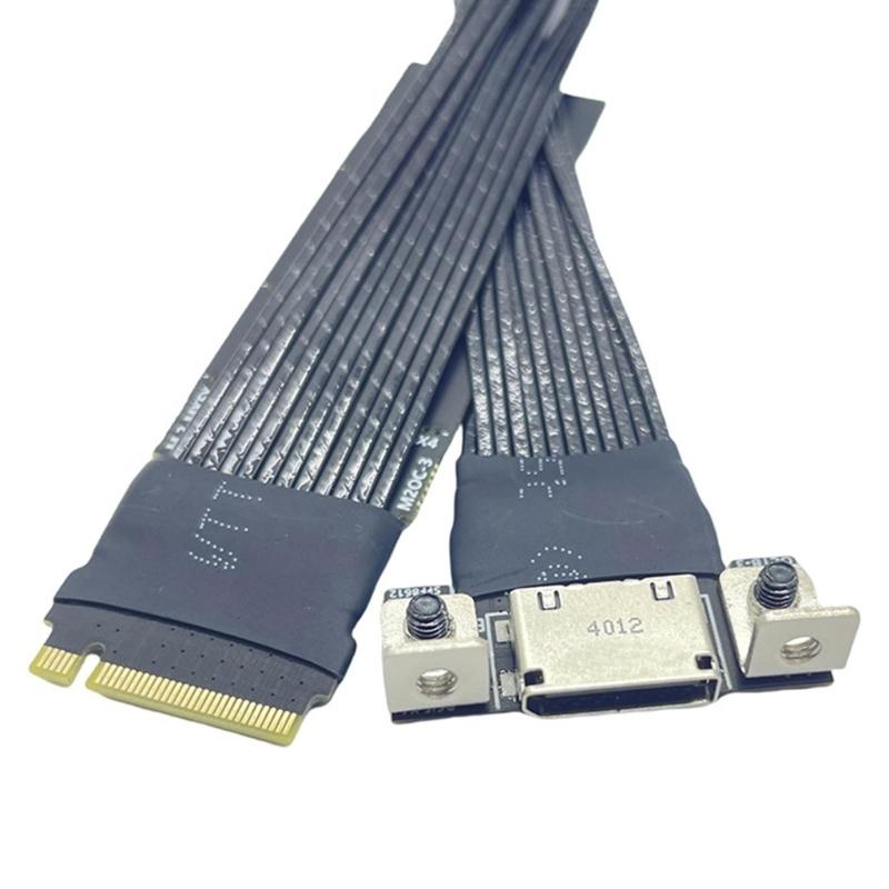 Удлинительный кабель M.2 на Oculink 4i, кабель с серебряным покрытием PCIe4.0 Gen4 для адаптера M.2 M Key NVME на SFF8611