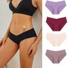 Бесшовные трусики для женщин, нижнее белье из ледяного шелка, трусы с глубоким V-образным вырезом, дышащие и мягкие трусики S-XL