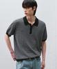 DRAW FIT Repose Striped Polo Knit [Black]