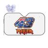 Jack Miller Number 43 Sunshade Windscreen Car Front Windshield Window Sun Visor Accessories Covers