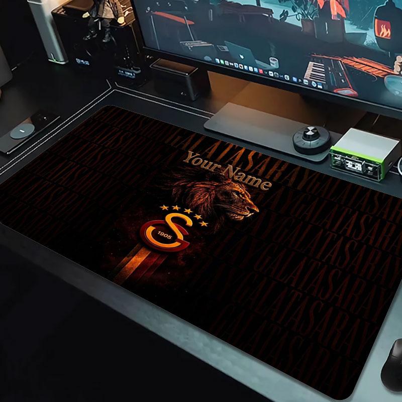 Galatasaray S Custom Name Large Size Mouse Pad Large Gaming Table Cushion Non-slip Laptop Tablet Big Mousepad XXL Mat Mini PC Playmat With Lock edge