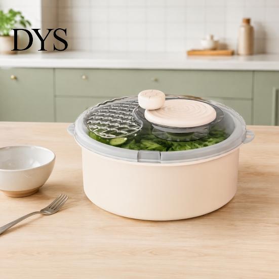 Home Kitchen Prep Accessory Multifunctional Salad Spinner, Electric/Manual Vegetable Washer, 360-Degree Rotation Drainer, Berry And Herb Cleaner