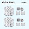 2Set Elastic Laces Sneakers Spring Lock Shoe Laces Without Ties Metal Buckle Laces Round No Tie Shoelaces Shoes Accessories