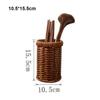 Твердость Ротанг Плетеная Плетеная Сервировочные Корзины Бытовые 10 Стилей Дренаж Держатель для Палочек для еды Вилок Ложек Ручная Плетеная Ротанговая Корзина