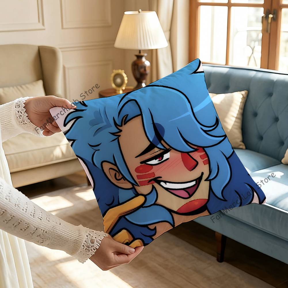 SSunny DDay Jack Anime Anime Pillow Case Antidustmite Pillowcase Invisible zipper silky short plush Sofa cushion cover