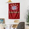 Bayern Munich Custom Your Name Wall Decor Tapestry Art For Pet Memorial Birthdaywedding Party Backdrop Family Gift