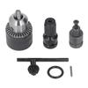 3 Jaw Drill Chuck 116?12in with Tightening Key for Impact Pneumatic Screwdriver Mill Lathe