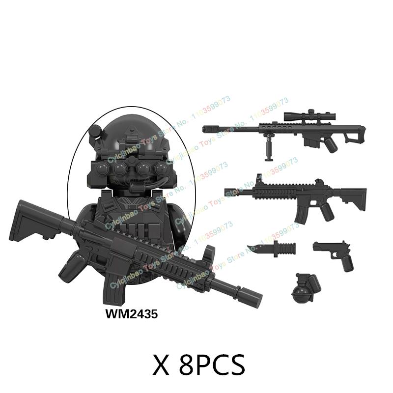 Мини-фигурки спецназа Морские котики Современные солдаты KSK SSO Строительные блоки Игрушки для детей WM6147