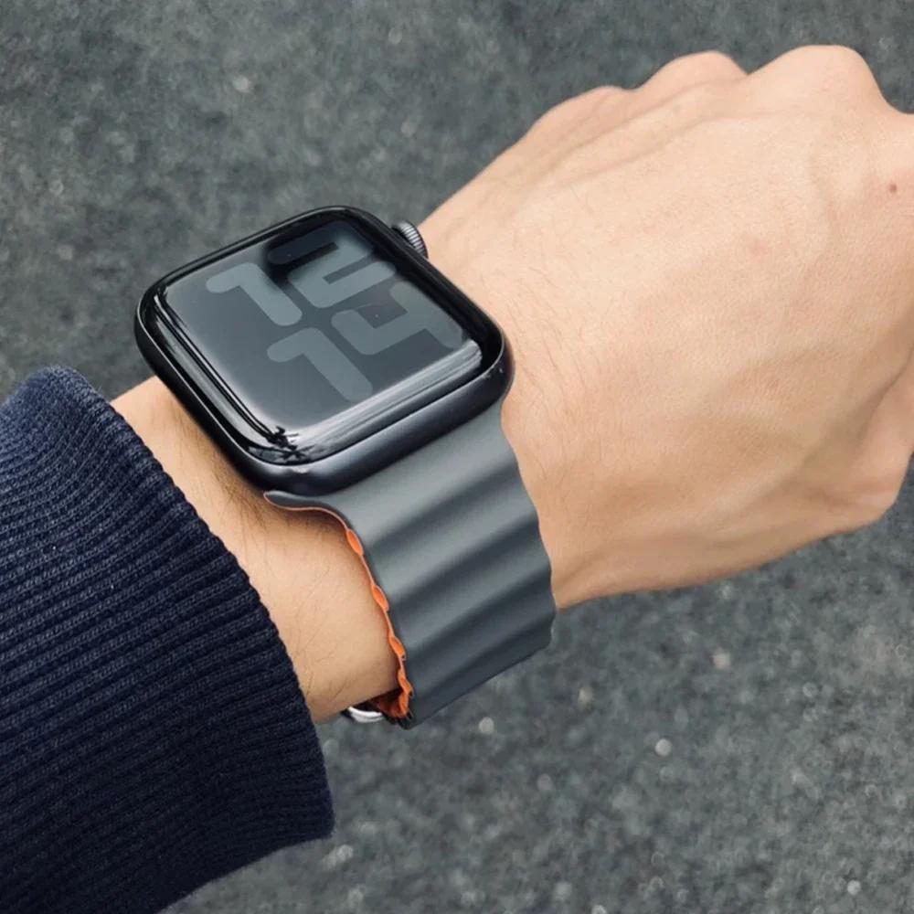 Ремешок Ocean для Apple Watch Ultra 2 Band 49 мм 9 8 7 45 мм 41 мм силиконовый браслет браслет iWatch 6 5 4 3 SE 44 мм 40 мм 42 мм band