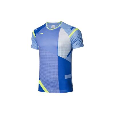 Футболка с коротким рукавом для мужчин серии Badminton Quick-Dry Cool Match, небесно-голубая AAYR011-4