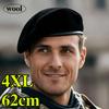 Европейский Стиль Большой Размер XXXXL 62см Мужская Шляпа Ретро Шерстяная Военная Армейская Беретка Модная Повседневная Беретка с Кожаным Козырьком Кепка Женская 54-60см