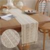 Natural Macrame Table Runner Cotton Crochet Lace Boho Wedding Home Table Decor