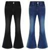 Kids Cowgirl Cute Flare Bootcut Jeans Bell Bottoms Slim Fit Jeans for Girls Casual Denim Long Pants
