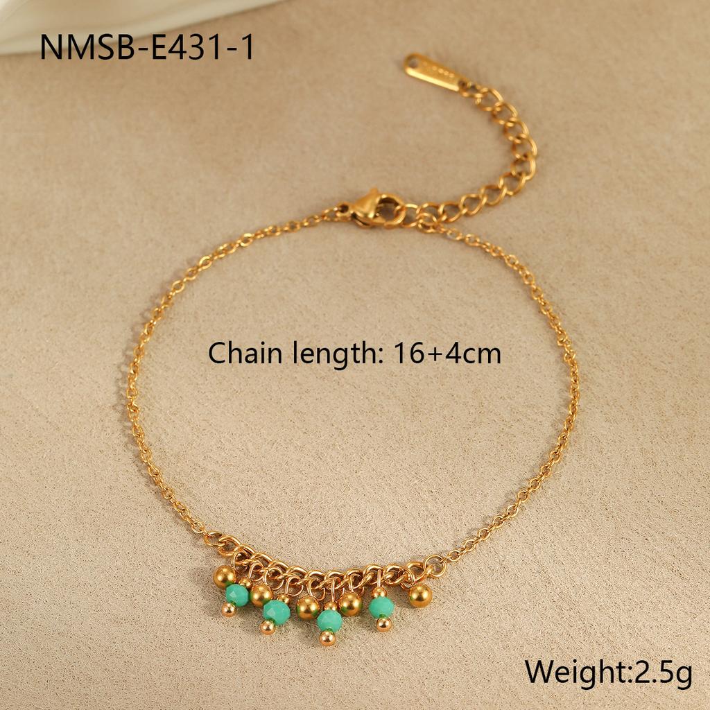 GEMCHIC Women's Geometric Tassel Bracelet Fashion Colorful Beaded Chain Jewelry
