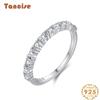Tancise Classic 925 Sterling Silver Zircon Ring Ladies Jewelry Wedding Promise Party Gift