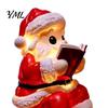 Desktop Holiday Accents Santa Claus Night Light, Resin Christmas Tabletop Ornament with Light Warm LED Lighting, Bedroom Bedside Table Decoration Cute