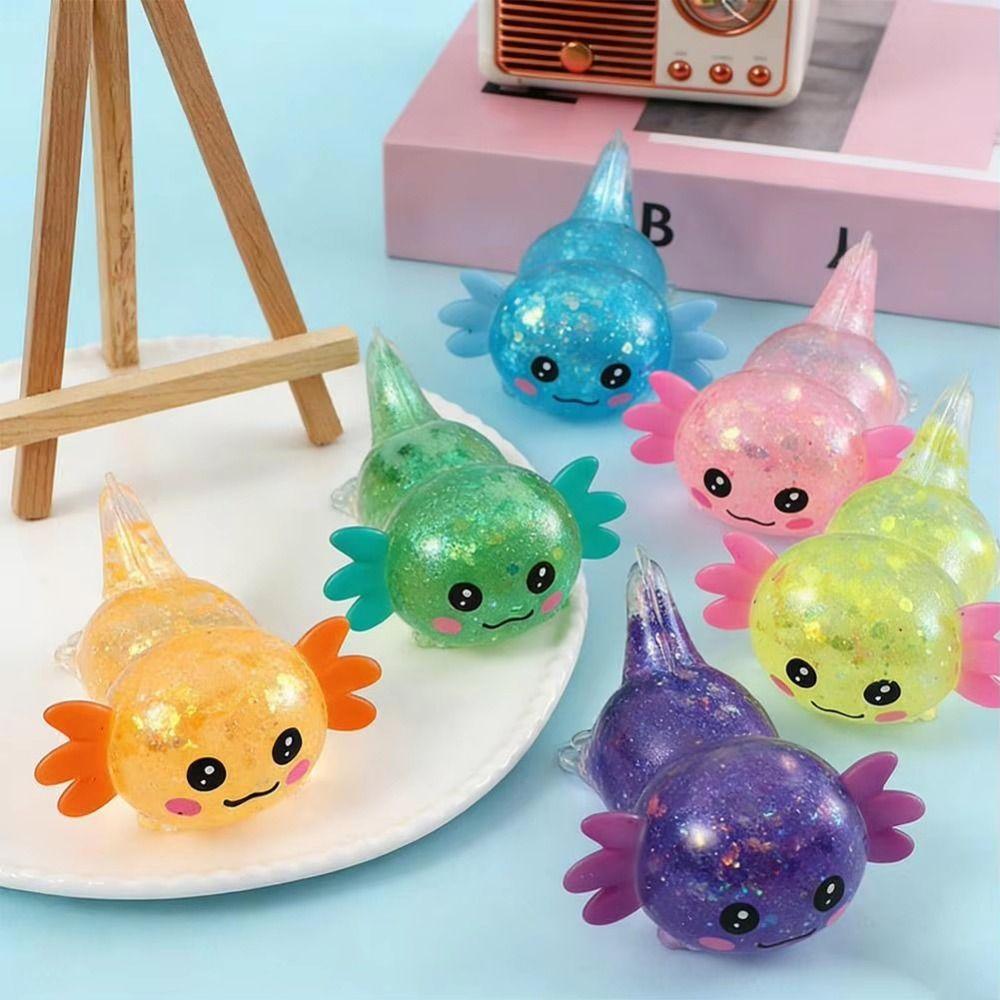 Fun Squeeze Salamander Squishy Toys Slow-rebound Stretchy Axolotl Squeeze Toy Fidget
