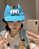 Big Eyes Cat Street Style Sun Hat With Breathable Material For Summer Outdoor Activities