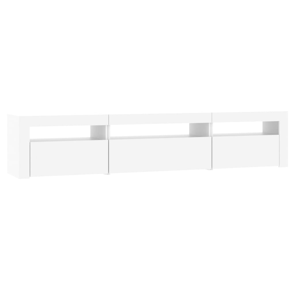 TV Cabinet with LED Lights White 195 x 35 x 40 cm