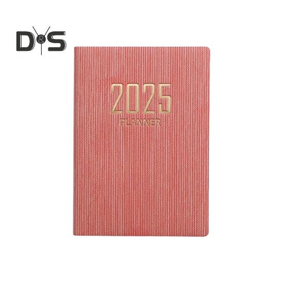 Плотная бумага Блокнот Гладкое письмо Без растекания чернил Обложка из искусственной кожи 2025 Планировщик Устойчивый к чернилам бумажный планировщик