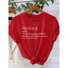 Retirement Themed Pickleball Retired Call anytime Pileball Fun Text Print Fashionable Retro Style Women's Short Sleeve Shirt Spring and summer casual