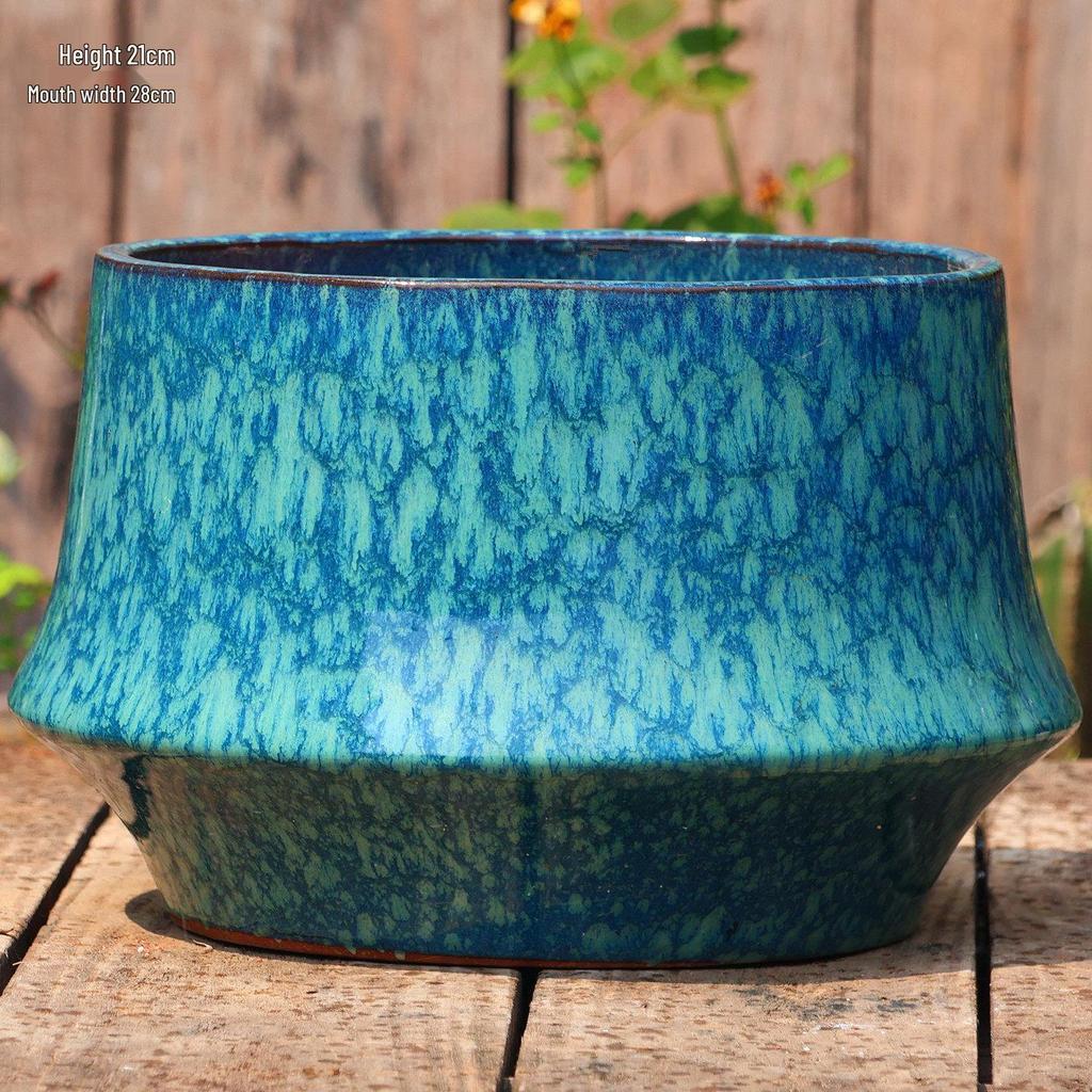 Extra Large Ceramic Pottery Flower Pot for Indoor Green Plants, Coarse Pot Ideal for Monstera and Other Large Plants