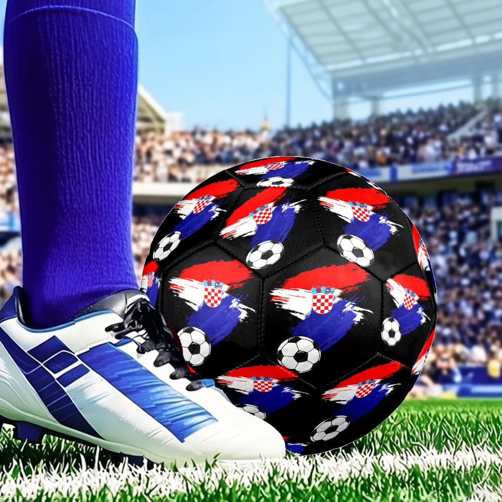 Croatian Football Pride Size 5 Soccer Balls, Anti-Slip, Protective Football, Outdoor Sport, Practice Games, Birthdays Gift Suitable for fan