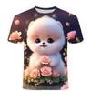 Летняя новинка 2024 года, серия Sweet Dog, стильная мужская и женская футболка с коротким рукавом с 3D-принтом, модная