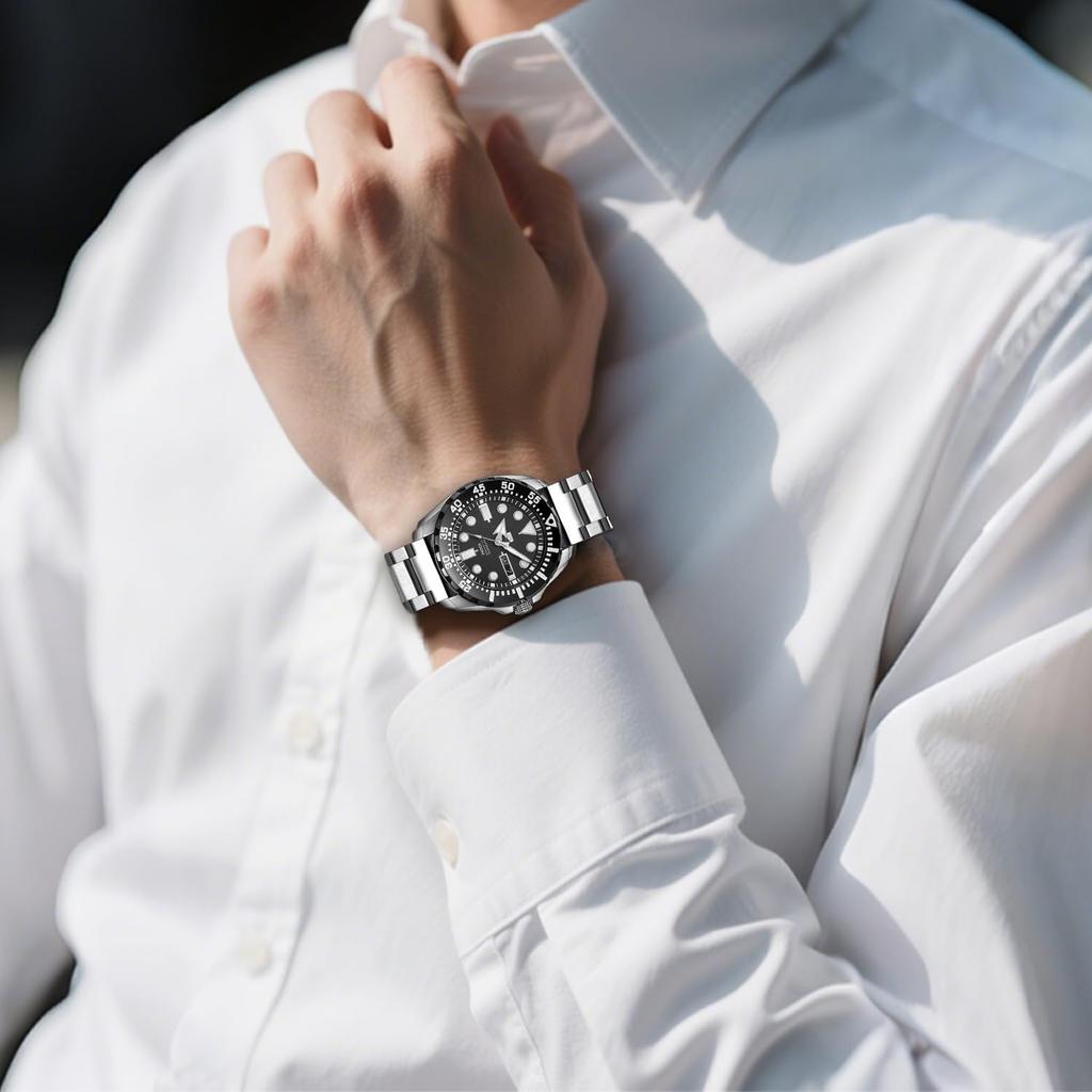 Ремешок для часов Kai Tian 24 мм из нержавеющей стали, серебристый, быстросъемный, трехрядный дизайн, унисекс