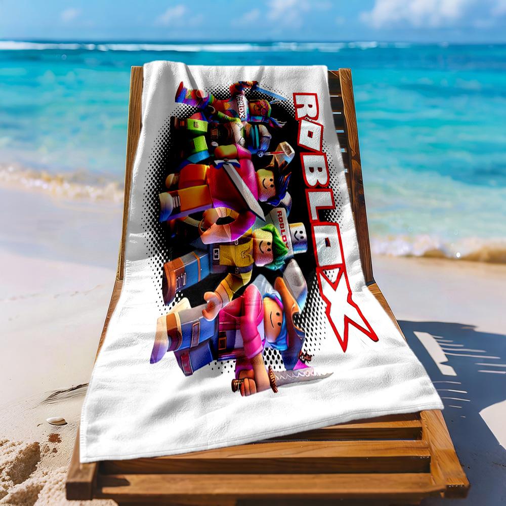 Roblox Beach Towel Super Soft Microfiber Quickdry Fabric Comfortable Lightweight