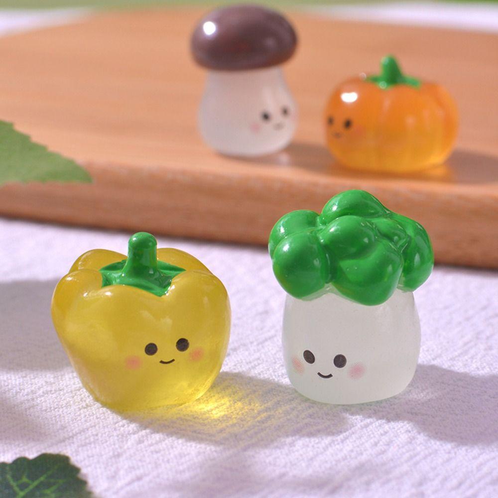 Cute Simulation Luminous Vegetables Mini Fake Vegetables Home Kitchen Decorations
