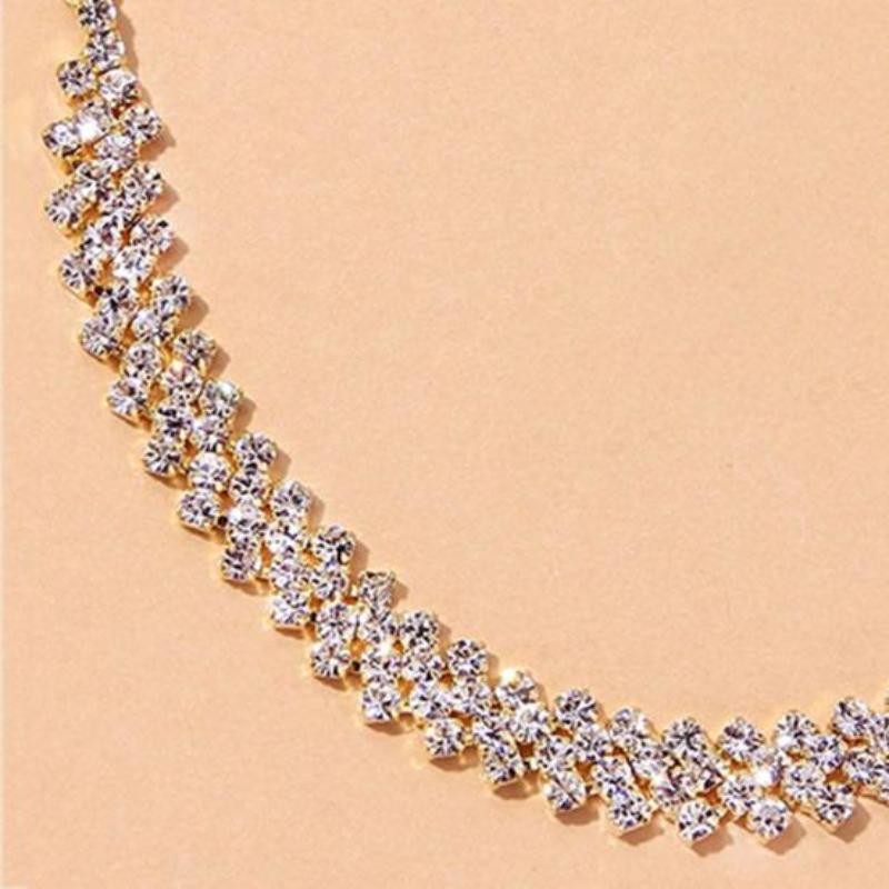 Ножный браслет, стильный ромб, легкий браслет на щиколотке со стразами, ювелирный аксессуар