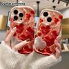 Phone Case: 2D flat, suitable for iPhone 18, 17, 16, 15, 14, 13, 12 Pro protective cases, phone decoration, floating 3D heart, perfect Christmas and H