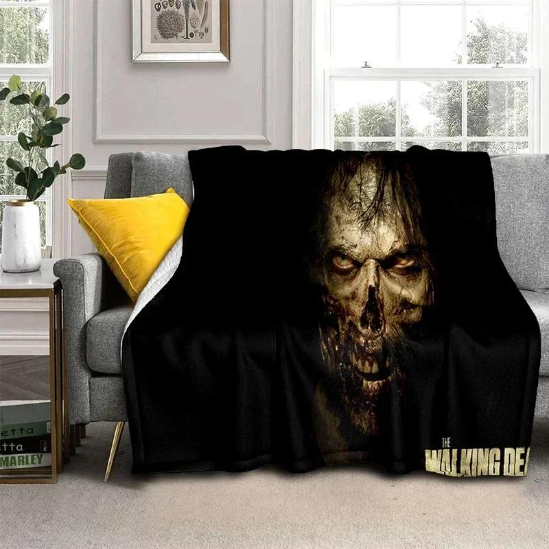 Одеяло TWD с 3D фильмом ужасов «Ходячие мертвецы», мягкое одеяло для дома, спальни, кровати, дивана, пикника, путешествия, офиса, одеяло, детское одеяло
