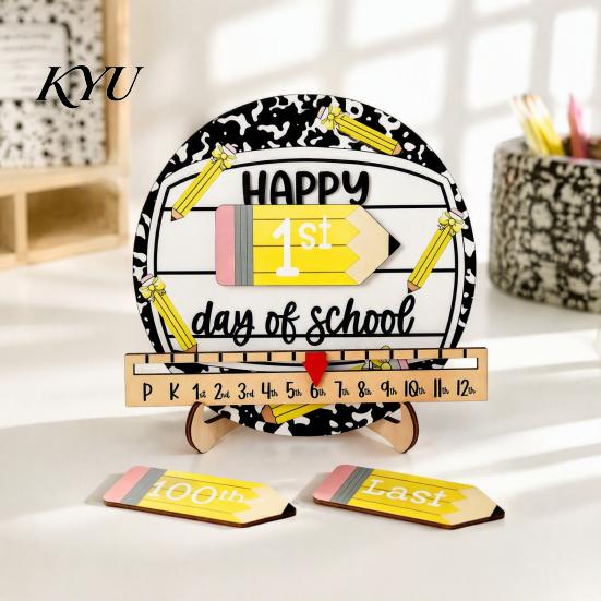 Reusable Chalk Board for Students First Day of School Chalkboard Sign, Wooden Milestone Board, Dustless Liquid Back to Photography Prop Kindergarten