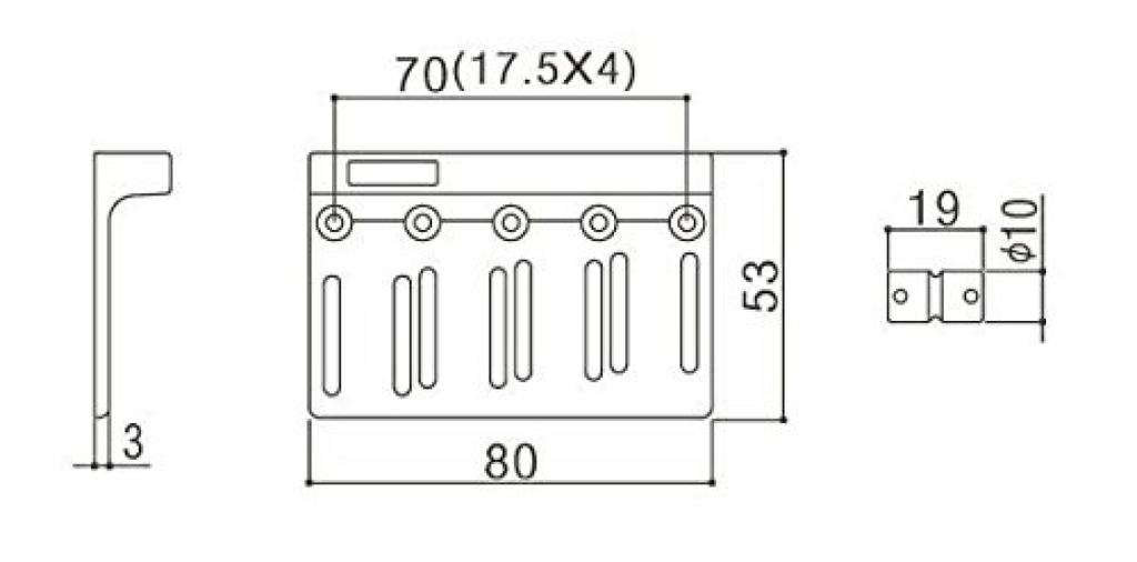 GOTOH Bass Хромированный мост, (П201Б-4С) 201Б-4С