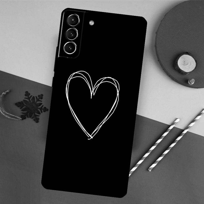 Cute Heart Phone Case For Samsung Galaxy S25 S26 Ultra S20 S21 S22 S23 S24 Plus S10 S25 FE Back Cover
