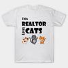 Женская футболка милая Этот риелтор любит кошек Оригинальный рисунок Принт Харадзюку Кавайная футболка Летняя футболка с коротким рукавом Женская футболка Топ