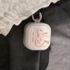 Sweet striped bow for Apple AirPods 1 generation Bluetooth headset cover Pro1 powder pendant 1 transparent white 1st generation