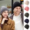 Thickened Knitted Hat for Men and Women Couple Style Winter Warm Woolen Hat Show Face Small Outdoor Windproof Skiing Cold Hat