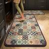 Kitchen Mat Absorbent Printed Kitchen Rugs Non-slip Area Mat Hallway Long Carpets for Living Room Bedroom Entrance Doormat Bath