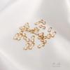 14K Copper-Plated Gold Color Retention Open Figure 8 Buckle for DIY Jewelry: Earrings, Bracelets, Necklaces Connecting Accessories